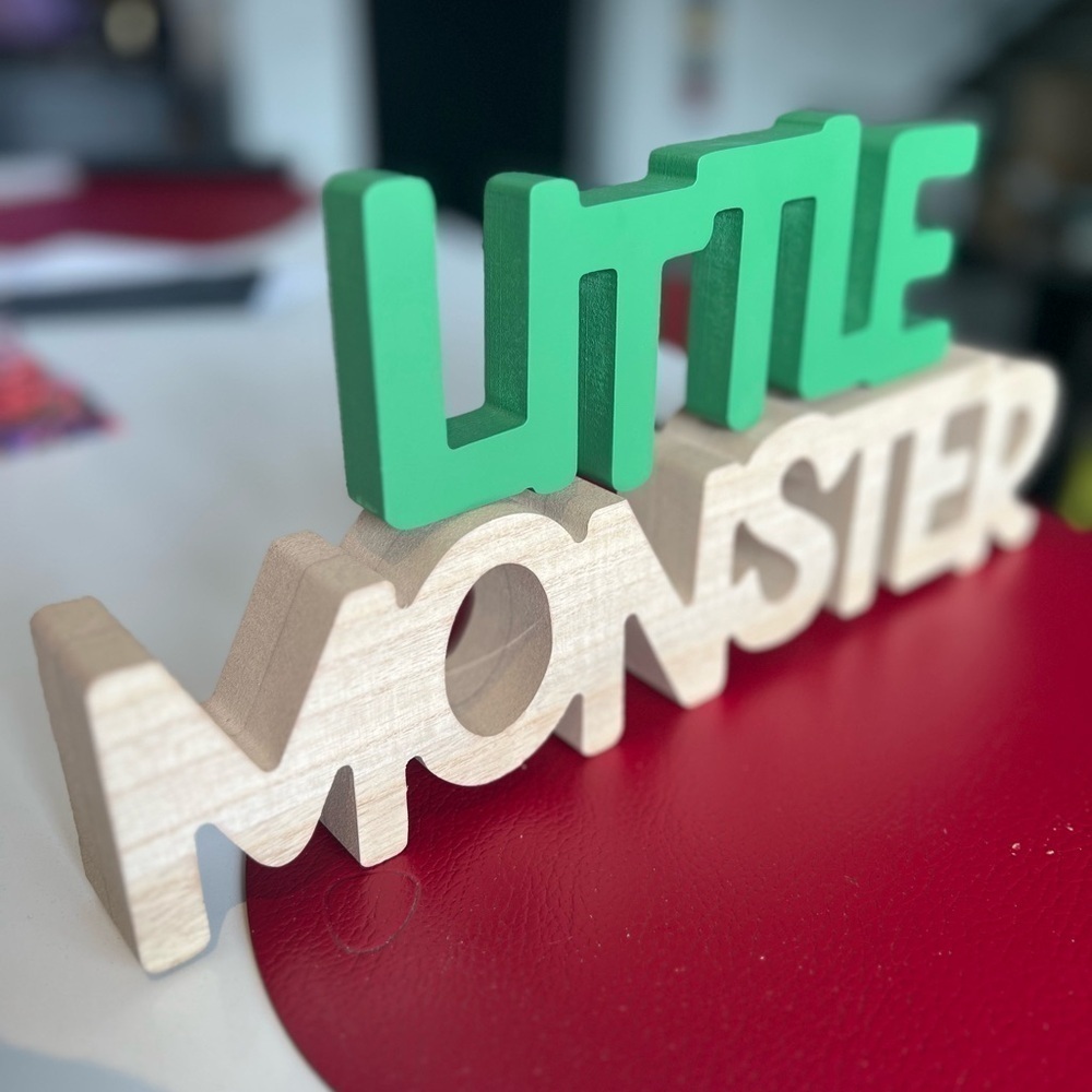 NWT - 3D decor piece “little monster’ fun piece for your kids room! - Picture 2 of 5